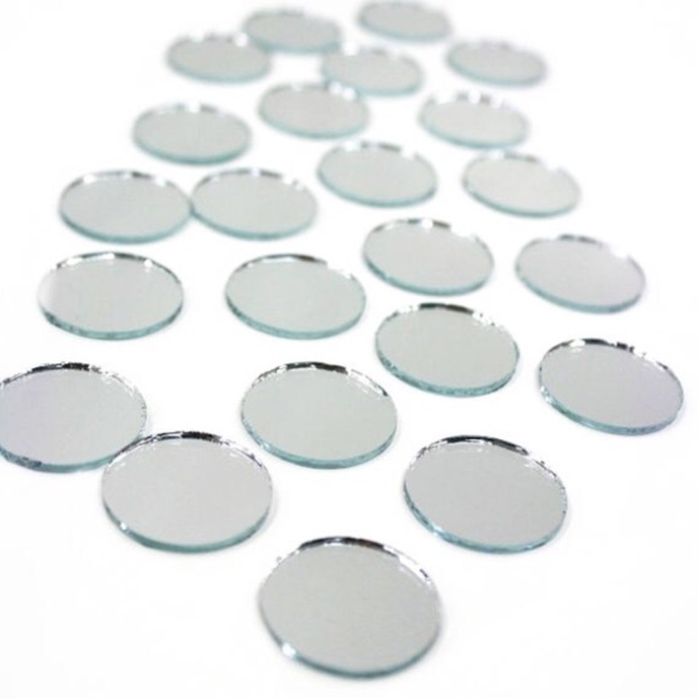 1” round craft mirrors Bulk 100 + piece